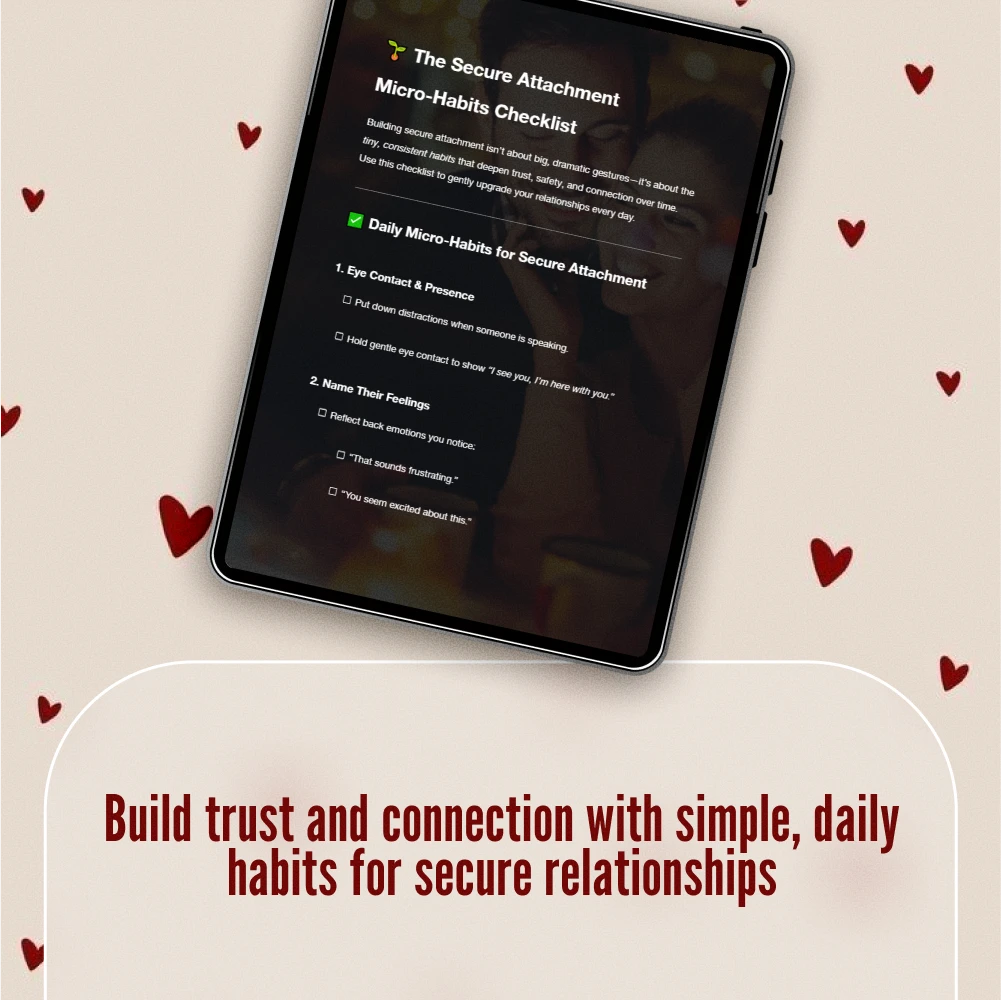 The Secure Attachment Micro-Habits Checklist: Daily Practices to Strengthen Connection and Trust