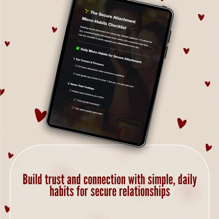 The Secure Attachment Micro-Habits Checklist: Daily Practices to Strengthen Connection and Trust
