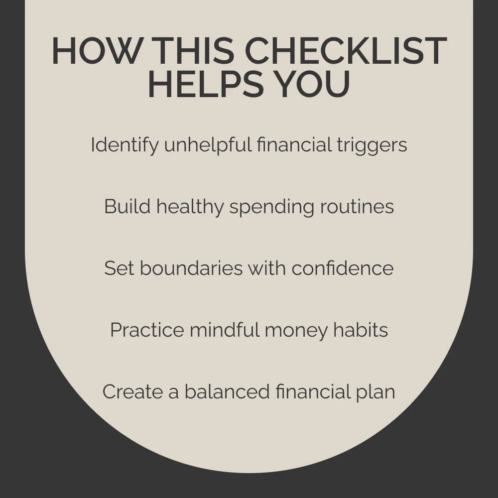 OCD & Money Checklist: Taking Control of Your Financial Mindset | Printable Digital Guide for Managing OCD and Money Habits | Build Calm, Confidence, and Financial Balance