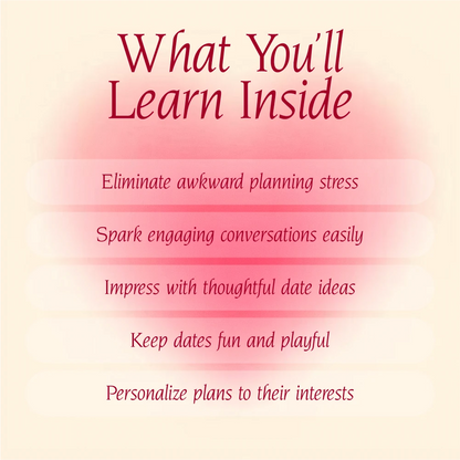 The Second Date Spark List | Digital Checklist for Fun & Flirty Second Date Ideas | Printable eBook Guide for Couples