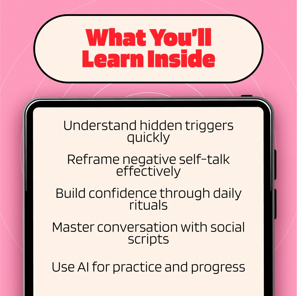 Social Anxiety Reset Plan | Digital Guide to Overcoming Social Anxiety, Building Confidence & Practicing Conversations with AI Support