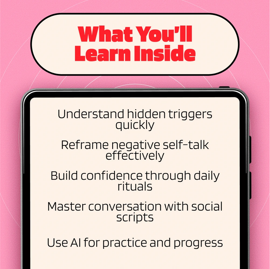 Social Anxiety Reset Plan | Digital Guide to Overcoming Social Anxiety, Building Confidence & Practicing Conversations with AI Support