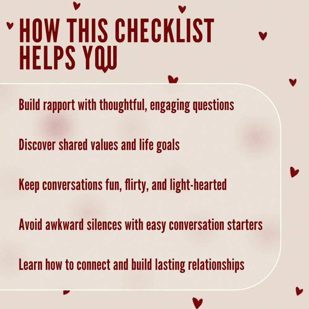 Third Date Questions Checklist: Spark Real Connection & Fun Conversations - Digital Download