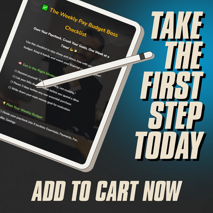 The Weekly Pay Budget Boss Checklist | How to Budget on Weekly Pay | Digital Budgeting Planner for Weekly Income