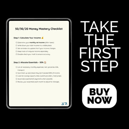 50/30/20 Money Mastery Checklist – Your Ultimate Guide to Budgeting, Saving, and Debt Management