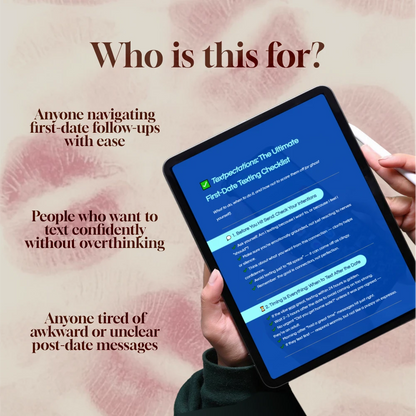 Textpectations: The Ultimate First-Date Texting Checklist | Digital Download Guide for When to Text After First Date, Flirty Message Templates & Dating Confidence Tips