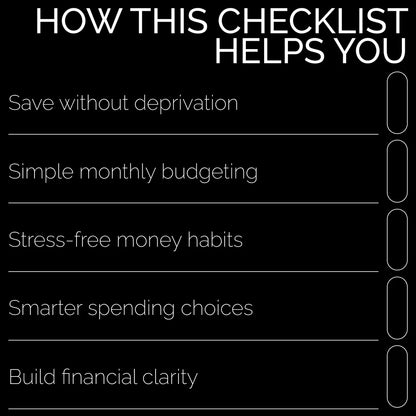 The Pocket-More-Each-Month Checklist | How to Save Money Each Month | Simple Budgeting & Smart Savings Digital Download
