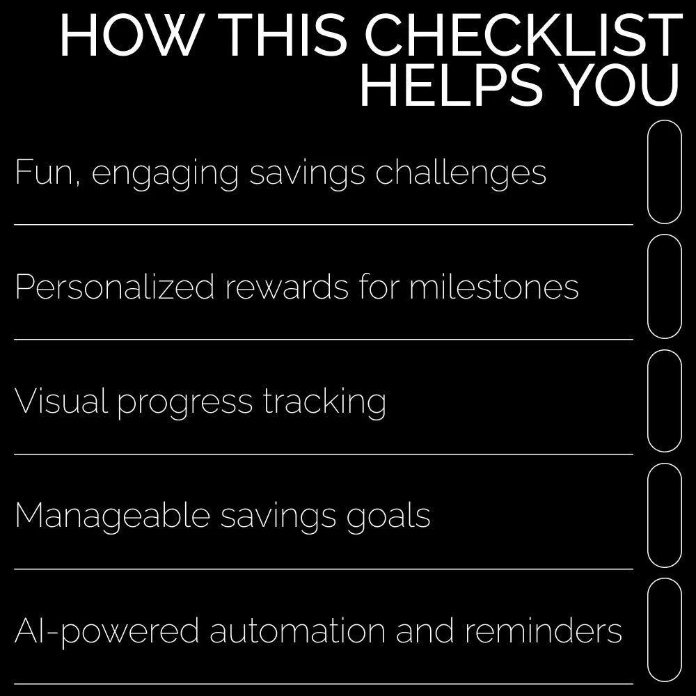 Gamify Your Savings: Actionable Checklist for Microsaving Success