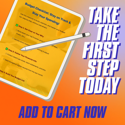 Budget Checklist: Stay on Track & Slay Your Spending | Digital Budget List | How to Make a Budget List Printable PDF