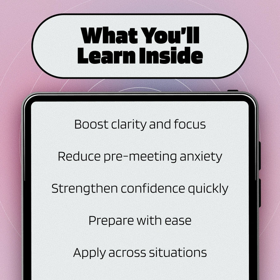 Visualize Success: Pre-Meeting Confidence Map | Ebook for Confidence, Clarity & Visualization Exercises
