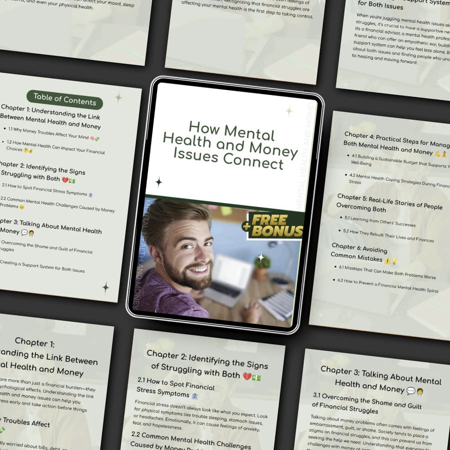 How Mental Health and Money Issues Connect – Practical Guide to Understanding mental health and money problems, Financial Stress & Emotional Well-Being (Digital Download)