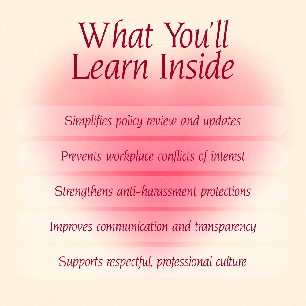 Workplace Romance Policy Checklist for Clarity and Confidence | HR Digital Download | Employee Policy Guide for Professional Boundaries & Office Relationships