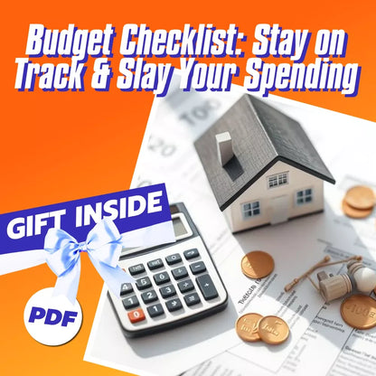 Budget Checklist: Stay on Track & Slay Your Spending | Digital Budget List | How to Make a Budget List Printable PDF