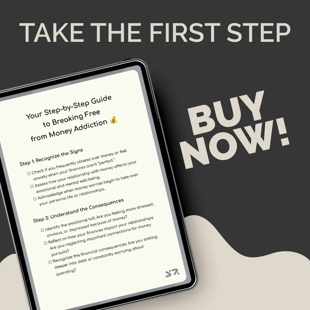 Your Step-by-Step Guide to Breaking Free from Money Addiction | Printable Digital Checklist for Building Healthier Financial Habits and Mindset