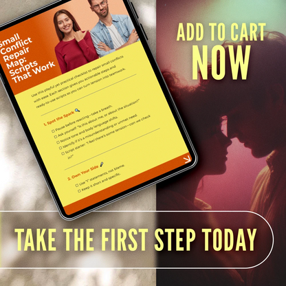 Small Conflict Repair Map: Scripts That Work | Printable Digital Download Checklist for Communication, Emotional Intelligence & Conflict Resolution