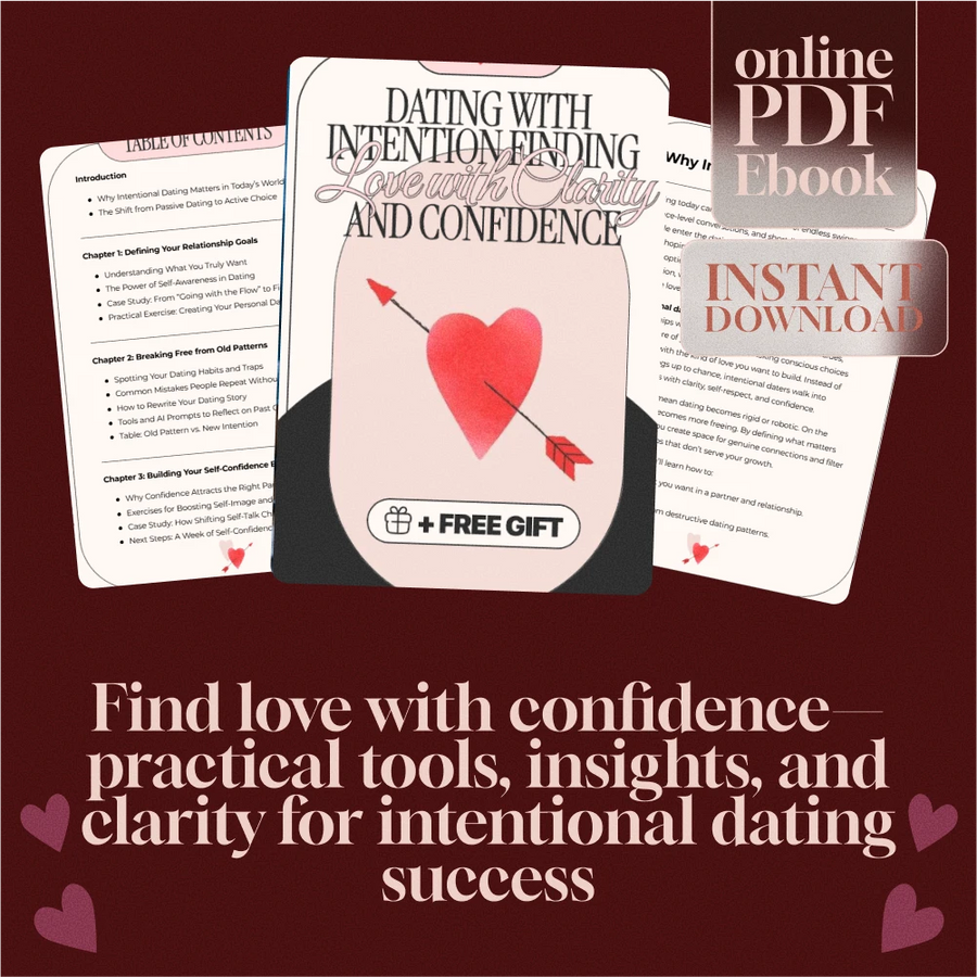 Dating with Intention Finding Love with Clarity and Confidence | Self-Help Relationship eBook | Digital Download Guide for Singles