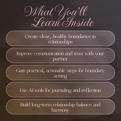 How to Set Boundaries in a Relationship with Respect and Care - eBook, Guide, & Checklist for Healthy Communication