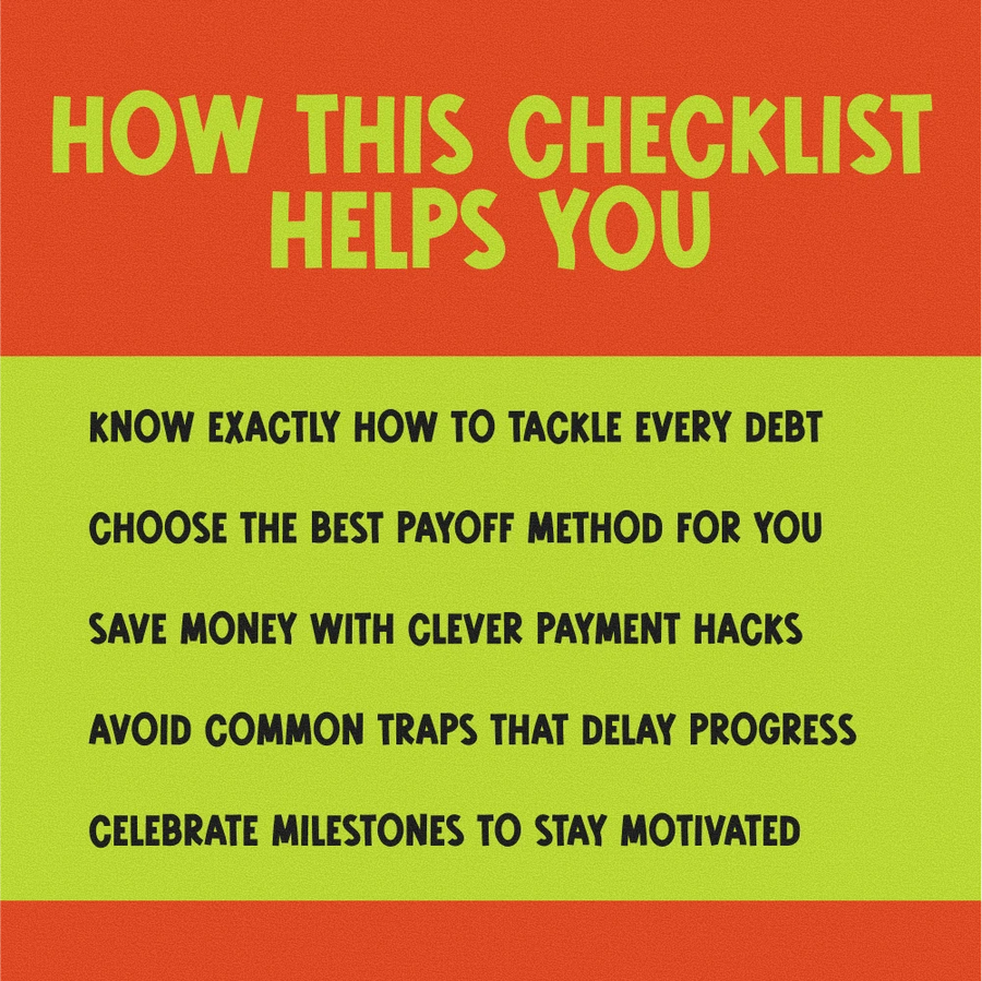 The Debt Destroyer Checklist: 15 Action Steps to Crush Your Loans | Pay Off Loans Fast | Printable Debt Payoff Tracker PDF