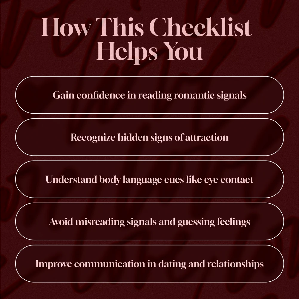 Decode His Signals: Body Language Checklist - Signs He Likes You