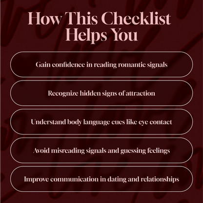 Decode His Signals: Body Language Checklist - Signs He Likes You