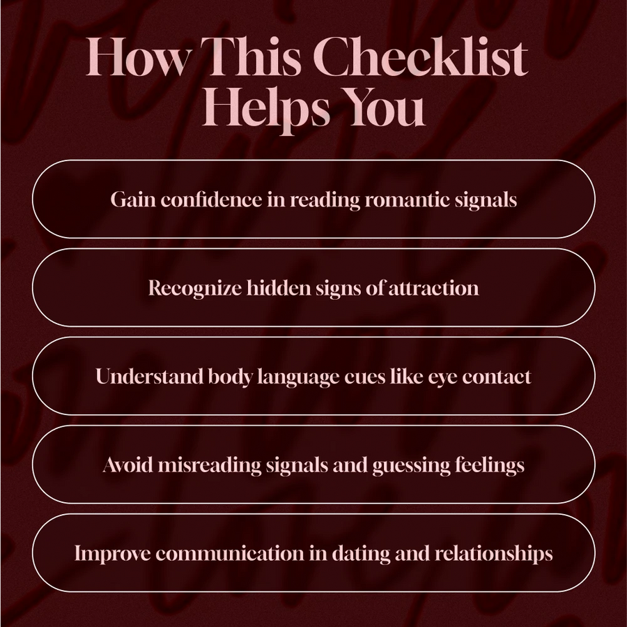 Decode His Signals: Body Language Checklist - Signs He Likes You