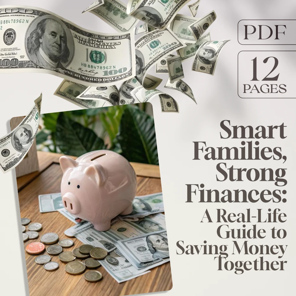 Smart Families, Strong Finances: A Real-Life Guide to Saving Money Together | Family Budgeting eBook | Family Saving Money Checklist & Planner PDF