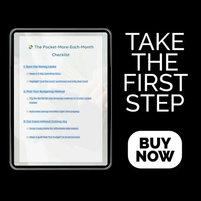 The Pocket-More-Each-Month Checklist | How to Save Money Each Month | Simple Budgeting & Smart Savings Digital Download