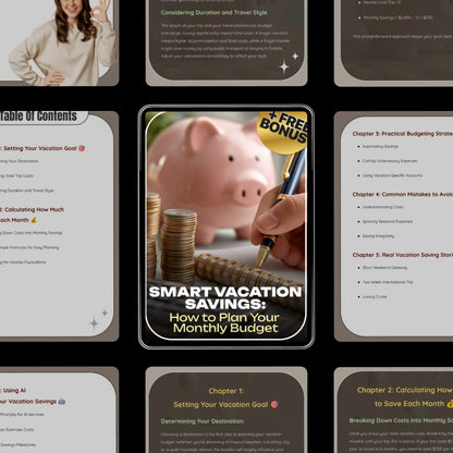 Smart Vacation Savings: How to Plan Your Monthly Budget eBook | How Much to Save for Vacation Per Month