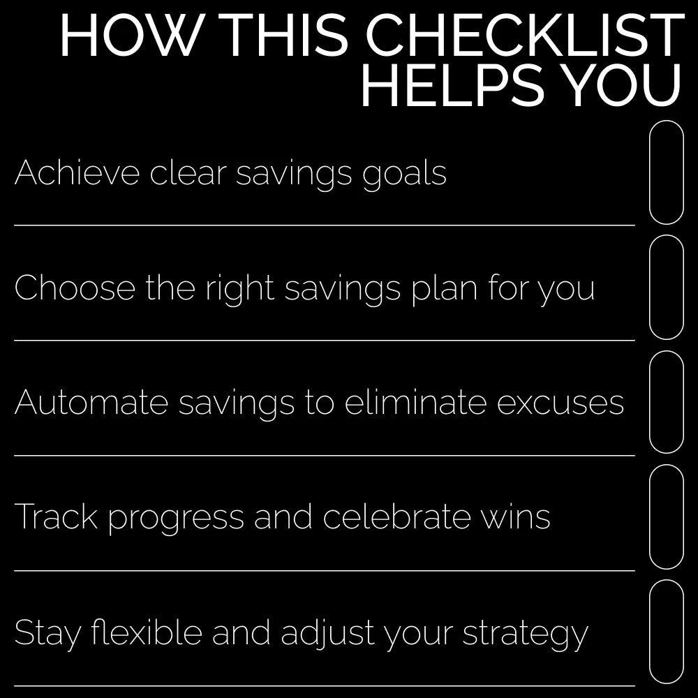 The Save-Smart Monthly Checklist: A Simple Guide to Achieving Your Saving Goals