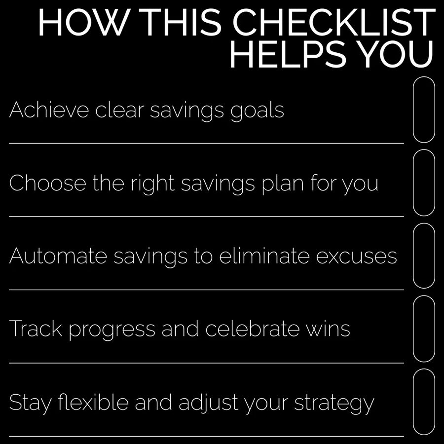 The Save-Smart Monthly Checklist: A Simple Guide to Achieving Your Saving Goals