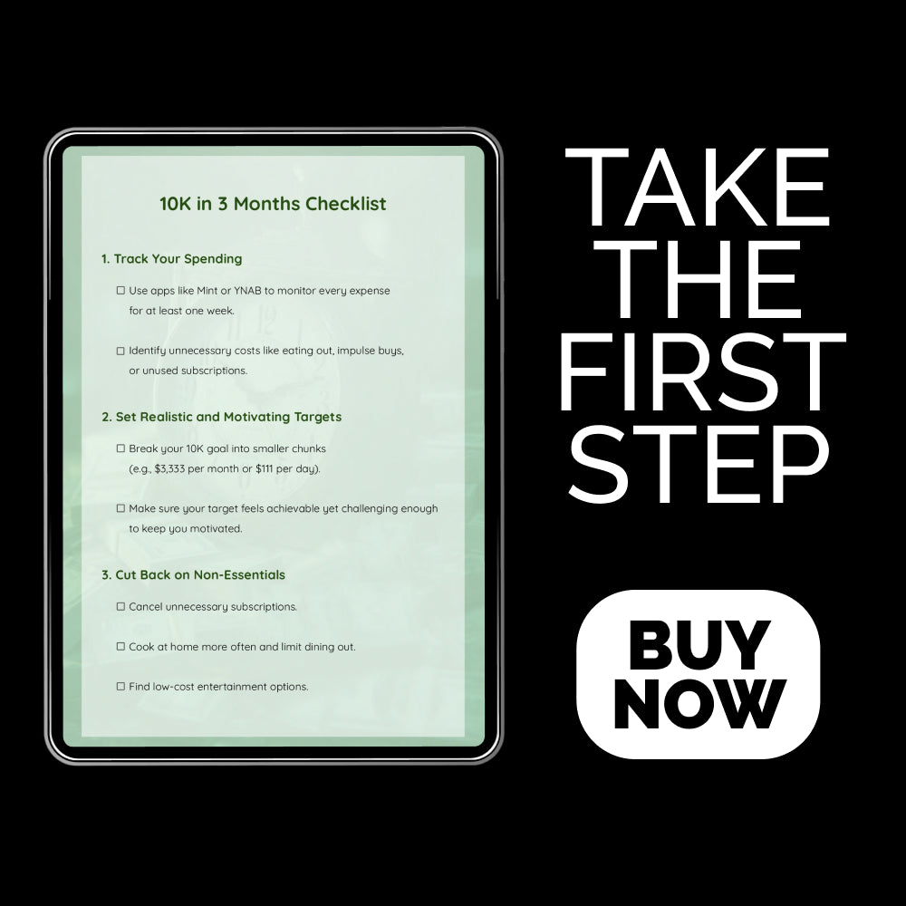 10K in 3 Months Checklist | Step-by-Step Fast Savings Plan | How to Save 10 000 in 3 Months