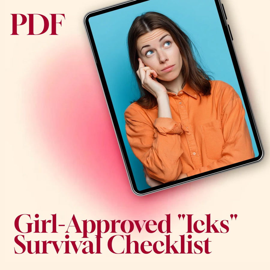 Girl-Approved "Icks" Survival Checklist | Funny Red Flags Guide | Digital Download for Spotting Icks for Girls in Dating & Friendships