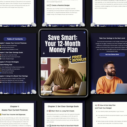 Save Smart: Your 12-Month Money Plan – The Best Way to Save Money in a Year | Digital Budgeting Guide & AI-Powered Savings Strategy