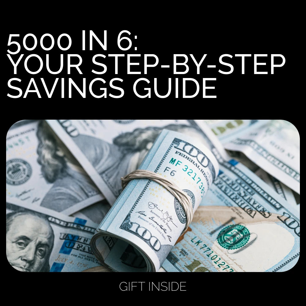 5000 in 6: Your Step-by-Step Savings Guide 💰🚀 | Save $5,000 in 6 Months Digital Download, Budgeting eBook, Money Saving Guide, Financial Planning Checklist