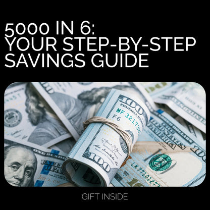5000 in 6: Your Step-by-Step Savings Guide 💰🚀 | Save $5,000 in 6 Months Digital Download, Budgeting eBook, Money Saving Guide, Financial Planning Checklist