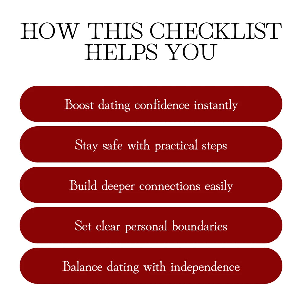 The Smart Dating Checklist for Women | Digital Download Guide, eBook & Printable Relationship Tips for Safe, Confident & Meaningful Dating