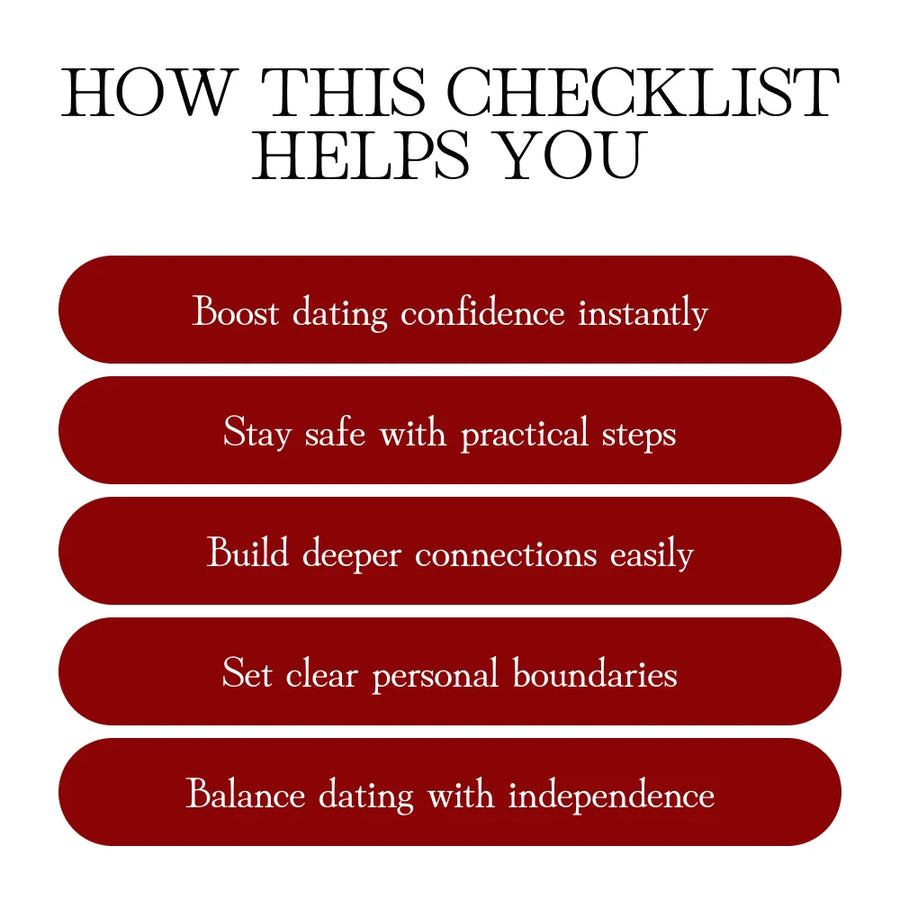 The Smart Dating Checklist for Women | Digital Download Guide, eBook & Printable Relationship Tips for Safe, Confident & Meaningful Dating