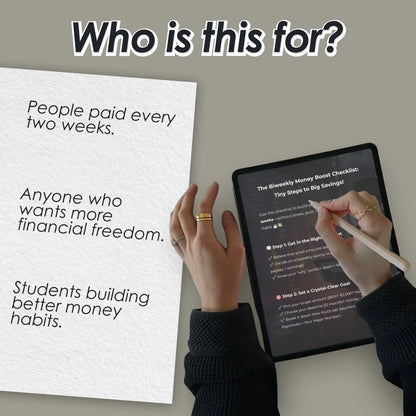 The Biweekly Money Boost Checklist: Tiny Steps to Big Savings | Save Money Biweekly | Digital Download Checklist