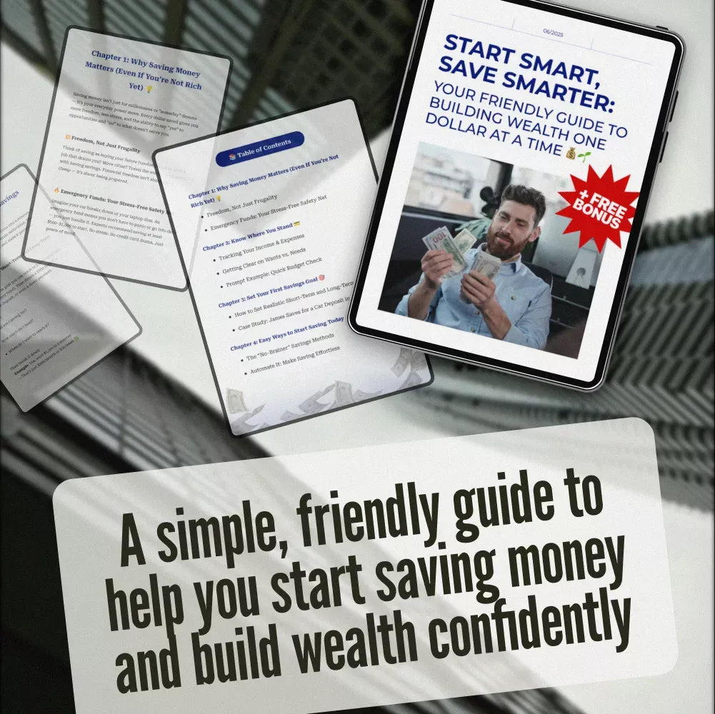 Start Smart, Save Smarter: Your Friendly Guide to Building Wealth One Dollar at a Time | Budget Planner eBook | How to Start Saving Money PDF | Instant Download