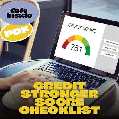 Credit Stronger Score Checklist | Rebuild Credit Fast | Printable Digital Download | Credit Repair Guide | Fix Your Credit Score Now