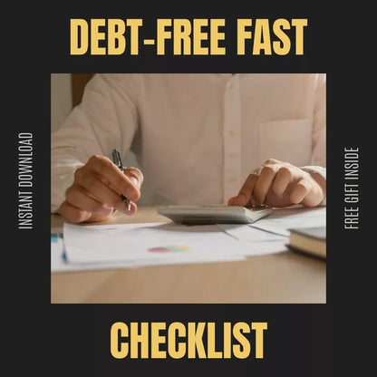 Debt-Free Fast Checklist 💸 | Achieve Financial Freedom Quickly | Digital Download Guide