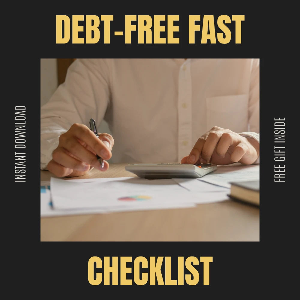 Debt-Free Fast Checklist 💸 | Achieve Financial Freedom Quickly | Digital Download Guide