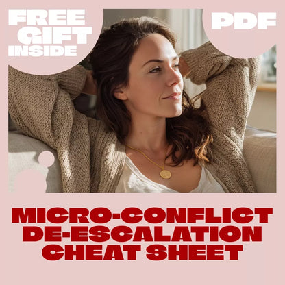 Micro-Conflict De-escalation Cheat Sheet | Digital Download Checklist for Communication, Stress Relief & Conflict Management