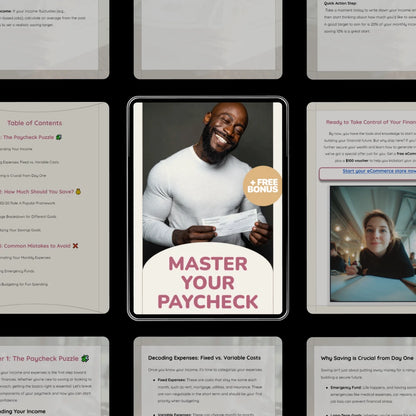 Master Your Paycheck | Smart Money Guide on How Much to Save Each Paycheck | Budgeting, Saving & Financial Planning Ebook
