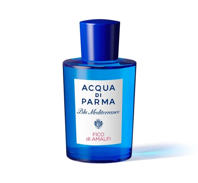 fico di amalfi acqua di parma perfume blue seethrough round bottle
